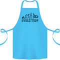 Evolution of Judo MMA Martial Arts Funny Cotton Apron 100% Organic Turquoise