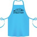 Evolution of Judo MMA Martial Arts Funny Cotton Apron 100% Organic Turquoise