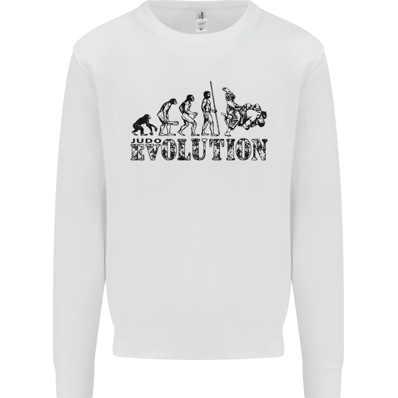 Evolution of Judo MMA Martial Arts Funny Kids Sweatshirt Jumper White