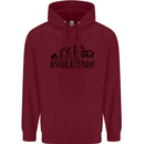 Evolution of Judo MMA Martial Arts Funny Mens 80% Cotton Hoodie Maroon