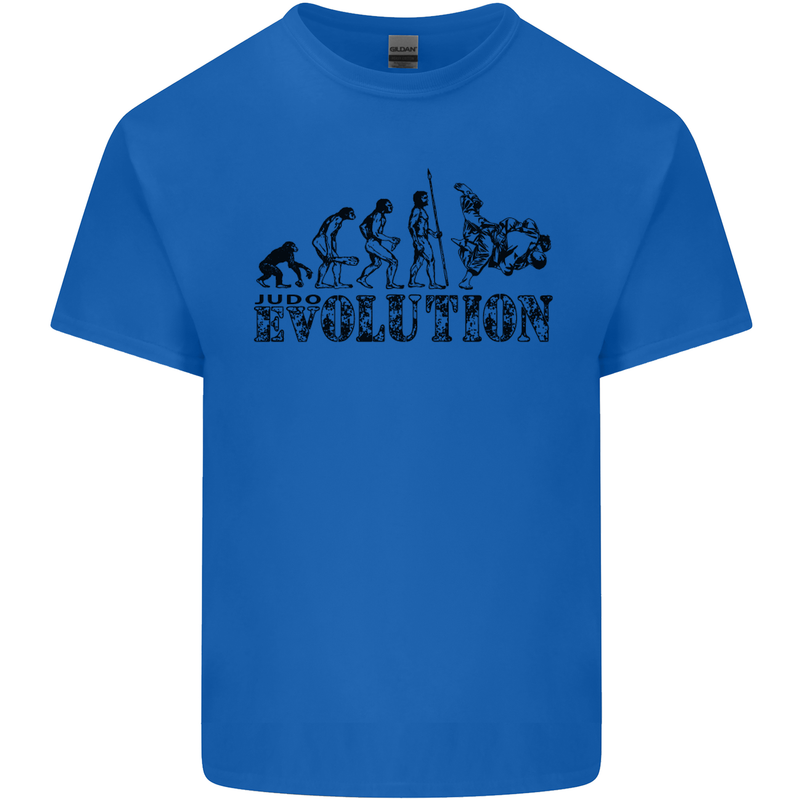 Evolution of Judo MMA Martial Arts Funny Mens Cotton T-Shirt Tee Top Royal Blue