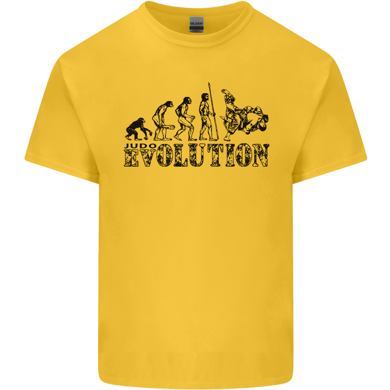 Evolution of Judo MMA Martial Arts Funny Mens Cotton T-Shirt Tee Top Yellow