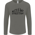 Evolution of Judo MMA Martial Arts Funny Mens Long Sleeve T-Shirt Charcoal