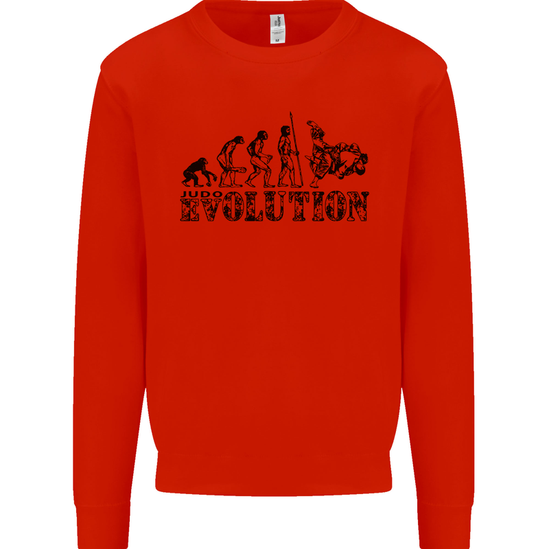 Evolution of Judo MMA Martial Arts Funny Mens Sweatshirt Jumper Bright Red