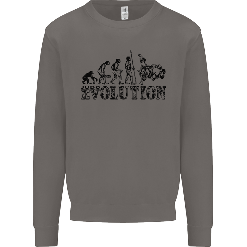 Evolution of Judo MMA Martial Arts Funny Mens Sweatshirt Jumper Charcoal