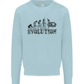 Evolution of Judo MMA Martial Arts Funny Mens Sweatshirt Jumper Light Blue