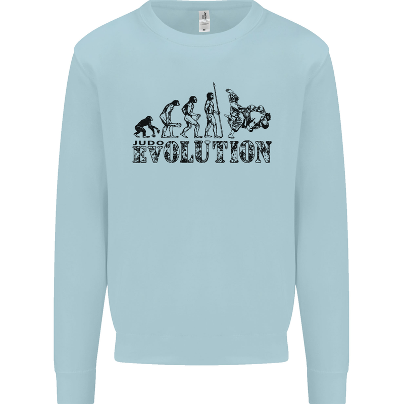 Evolution of Judo MMA Martial Arts Funny Mens Sweatshirt Jumper Light Blue