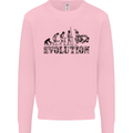 Evolution of Judo MMA Martial Arts Funny Mens Sweatshirt Jumper Light Pink