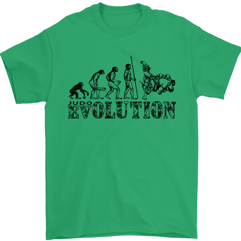 Evolution of Judo MMA Martial Arts Funny Mens T-Shirt Cotton Gildan Irish Green