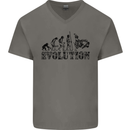 Evolution of Judo MMA Martial Arts Funny Mens V-Neck Cotton T-Shirt Charcoal