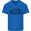 Evolution of Judo MMA Martial Arts Funny Mens V-Neck Cotton T-Shirt Royal Blue