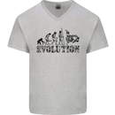 Evolution of Judo MMA Martial Arts Funny Mens V-Neck Cotton T-Shirt Sports Grey