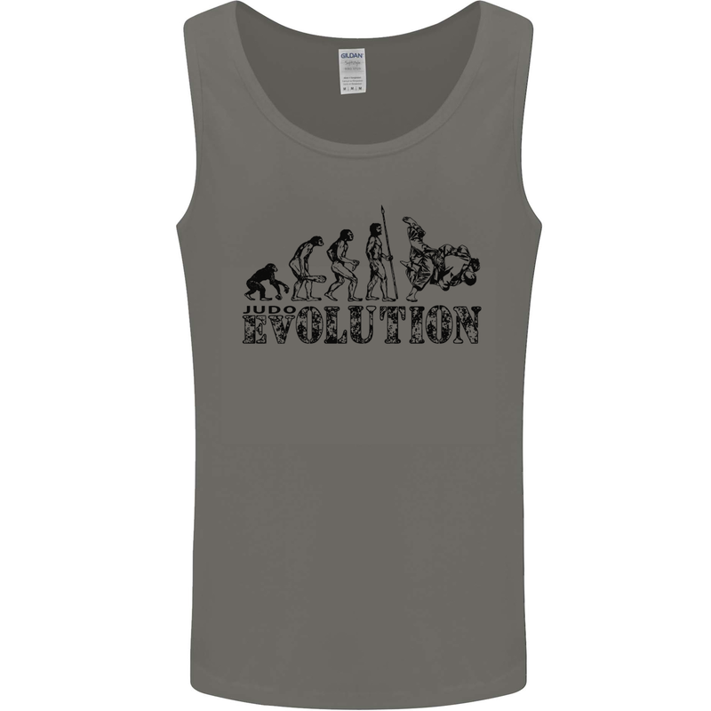 Evolution of Judo MMA Martial Arts Funny Mens Vest Tank Top Charcoal