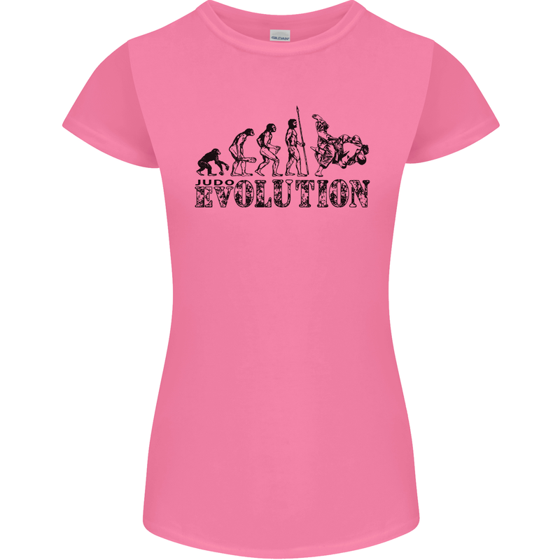 Evolution of Judo MMA Martial Arts Funny Womens Petite Cut T-Shirt Azalea