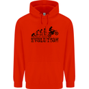 Evolution of Motorcycle Motorbike Biker Childrens Kids Hoodie Bright Red