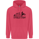 Evolution of Motorcycle Motorbike Biker Childrens Kids Hoodie Heliconia