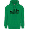 Evolution of Motorcycle Motorbike Biker Childrens Kids Hoodie Irish Green