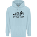 Evolution of Motorcycle Motorbike Biker Childrens Kids Hoodie Light Blue