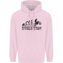 Evolution of Motorcycle Motorbike Biker Childrens Kids Hoodie Light Pink