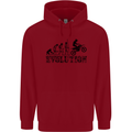 Evolution of Motorcycle Motorbike Biker Childrens Kids Hoodie Red