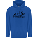Evolution of Motorcycle Motorbike Biker Childrens Kids Hoodie Royal Blue
