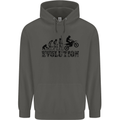 Evolution of Motorcycle Motorbike Biker Childrens Kids Hoodie Storm Grey