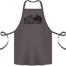 Evolution of Motorcycle Motorbike Biker Cotton Apron 100% Organic Dark Grey