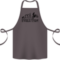 Evolution of Motorcycle Motorbike Biker Cotton Apron 100% Organic Dark Grey
