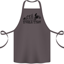 Evolution of Motorcycle Motorbike Biker Cotton Apron 100% Organic Dark Grey