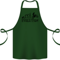 Evolution of Motorcycle Motorbike Biker Cotton Apron 100% Organic Forest Green