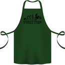 Evolution of Motorcycle Motorbike Biker Cotton Apron 100% Organic Forest Green