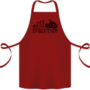 Evolution of Motorcycle Motorbike Biker Cotton Apron 100% Organic Maroon