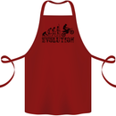 Evolution of Motorcycle Motorbike Biker Cotton Apron 100% Organic Maroon