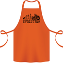 Evolution of Motorcycle Motorbike Biker Cotton Apron 100% Organic Orange