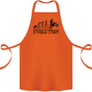 Evolution of Motorcycle Motorbike Biker Cotton Apron 100% Organic Orange