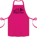 Evolution of Motorcycle Motorbike Biker Cotton Apron 100% Organic Pink