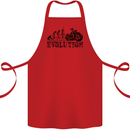 Evolution of Motorcycle Motorbike Biker Cotton Apron 100% Organic Red