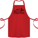 Evolution of Motorcycle Motorbike Biker Cotton Apron 100% Organic Red