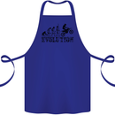 Evolution of Motorcycle Motorbike Biker Cotton Apron 100% Organic Royal Blue