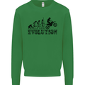 Evolution of Motorcycle Motorbike Biker Kids Sweatshirt Jumper Irish Green