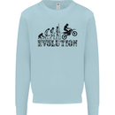 Evolution of Motorcycle Motorbike Biker Kids Sweatshirt Jumper Light Blue