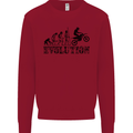 Evolution of Motorcycle Motorbike Biker Kids Sweatshirt Jumper Red