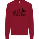 Evolution of Motorcycle Motorbike Biker Kids Sweatshirt Jumper Red
