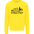 Evolution of Motorcycle Motorbike Biker Kids Sweatshirt Jumper Yellow