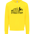Evolution of Motorcycle Motorbike Biker Kids Sweatshirt Jumper Yellow