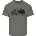 Evolution of Motorcycle Motorbike Biker Kids T-Shirt Childrens Charcoal