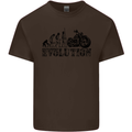 Evolution of Motorcycle Motorbike Biker Kids T-Shirt Childrens Chocolate