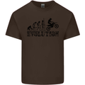 Evolution of Motorcycle Motorbike Biker Kids T-Shirt Childrens Chocolate