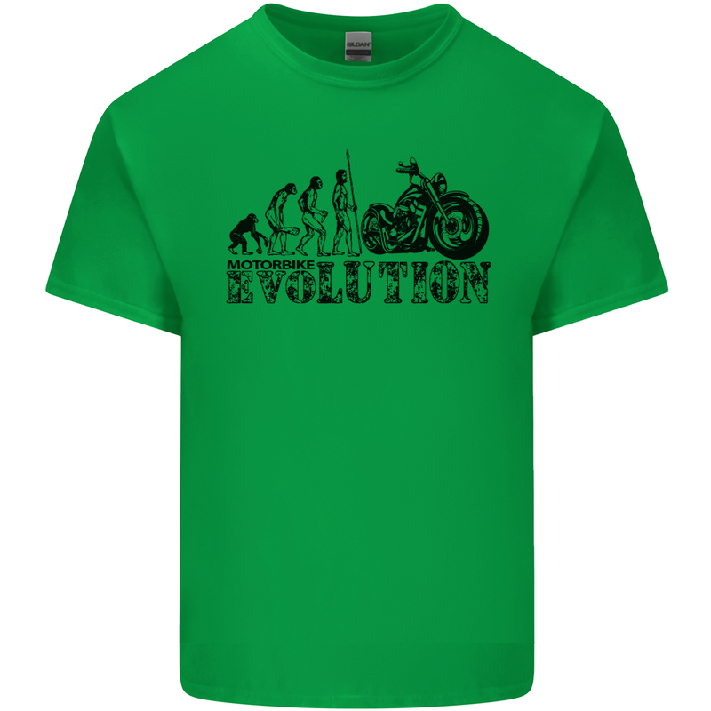 Evolution of Motorcycle Motorbike Biker Kids T-Shirt Childrens Irish Green