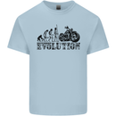 Evolution of Motorcycle Motorbike Biker Kids T-Shirt Childrens Light Blue